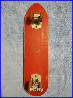 Vintage 43 Fli-Back Skate Racer Skateboard Antique with Steel Wheels
