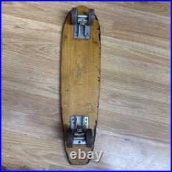 Vintage 50's-60's Wooden Wood Early Skateboard Sidewalk Surfer Metal Wheels