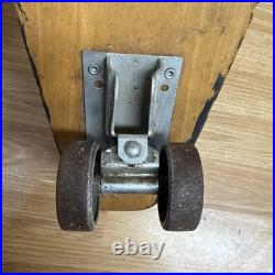 Vintage 50's-60's Wooden Wood Early Skateboard Sidewalk Surfer Metal Wheels