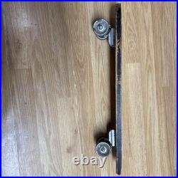 Vintage 50's-60's Wooden Wood Early Skateboard Sidewalk Surfer Metal Wheels