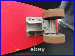 Vintage 60's Rinky-Dink Surf Board with Steel Wheels Skateboard