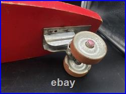 Vintage 60's Rinky-Dink Surf Board with Steel Wheels Skateboard