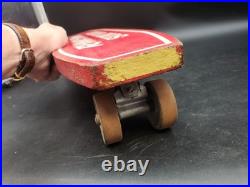 Vintage 60's Rinky-Dink Surf Board with Steel Wheels Skateboard