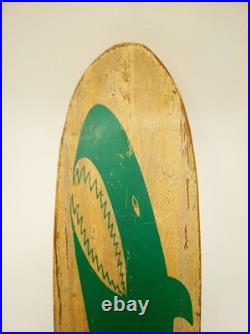 Vintage 60s Nash Shark wood skateboard metal wheels green