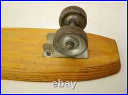 Vintage 60s Nash Shark wood skateboard metal wheels green