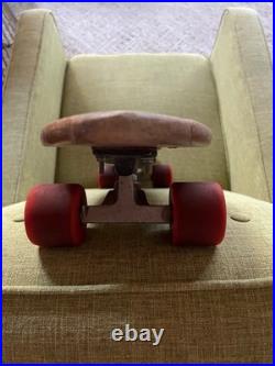 Vintage 70's Skateboard Tunnel Deck Brewer Trucks Red Kryptonics 60mm