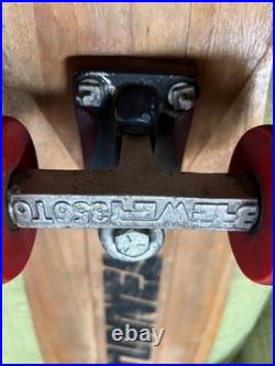 Vintage 70's Skateboard Tunnel Deck Brewer Trucks Red Kryptonics 60mm