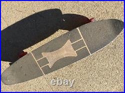 Vintage 70s Banzai Aluminum Skateboard Early 3 Hole Power Paws