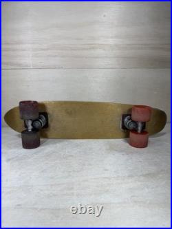 Vintage 70s Banzai Gold Aluminum Skateboard Rare