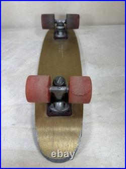 Vintage 70s Banzai Gold Aluminum Skateboard Rare