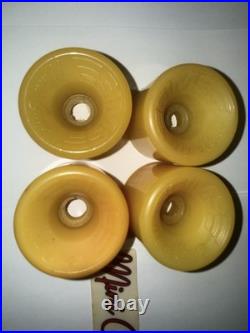 Vintage 70s SIMS Flat Back MINI COMP Skateboard Wheels Dogtown Alva G&S CREAM