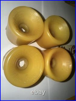 Vintage 70s SIMS Flat Back MINI COMP Skateboard Wheels Dogtown Alva G&S CREAM