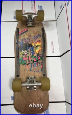 Vintage 80's Vision Johnee Kop, Power Brah! Wood Skateboard / INVADER trucks Vintage 80's Vision Johnee Kop, Power Brah! Wood Skateboard / INVADER trucks