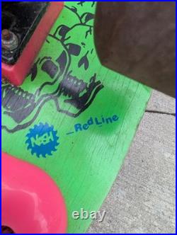 Vintage 80s Nash Red Line Skateboard Executioner Dragon Skulls Green XR-2 Trucks