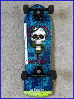 Vintage 80s Powell Peralta McGill BLUE Skull & Snake MINI XT Skateboard Complete