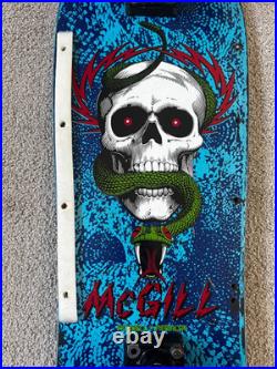 Vintage 80s Powell Peralta McGill BLUE Skull & Snake MINI XT Skateboard Complete Vintage 80s Powell Peralta McGill BLUE Skull & Snake MINI XT Skateboard Complete