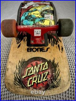 Vintage 80s Santa Cruz Claus Grabke Pro-Model Skateboard COMPLETE OG -WOW