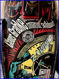 Vintage 80s Santa Cruz Claus Grabke Pro-Model Skateboard COMPLETE OG -WOW