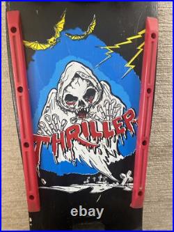 Vintage 80s THRILLER Grim Reaper Skateboard Surfer Concave Black Red RARE WORKS