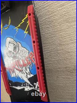Vintage 80s THRILLER Grim Reaper Skateboard Surfer Concave Black Red RARE WORKS