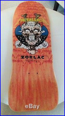 Vintage 80s Zorlac Metallica NOS Skateboard deck