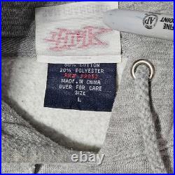 Vintage 90 Y2K Think Skateboarding L Hoodie Gray Street Wear San Francisco Flame