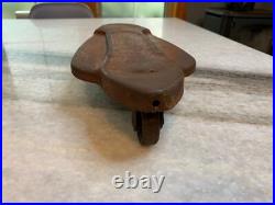 Vintage Antique EARLY Metal Skateboard withMetal Wheels ROCKET Sidewalk Surf Board