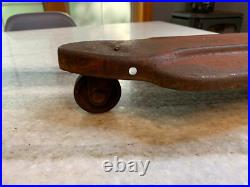 Vintage Antique EARLY Metal Skateboard withMetal Wheels ROCKET Sidewalk Surf Board