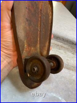 Vintage Antique EARLY Metal Skateboard withMetal Wheels ROCKET Sidewalk Surf Board