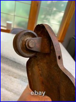 Vintage Antique EARLY Metal Skateboard withMetal Wheels ROCKET Sidewalk Surf Board