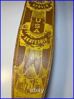 Vintage Apollo SkateShip Wood Wooden Skateboard Little Rock Arkansas Space Ship Vintage Apollo SkateShip Wood Wooden Skateboard Little Rock Arkansas Space Ship