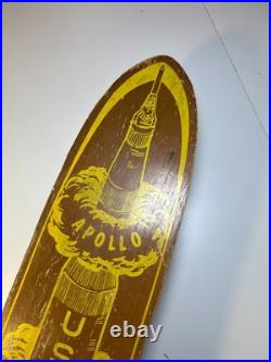 Vintage Apollo SkateShip Wood Wooden Skateboard Little Rock Arkansas Space Ship
