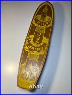 Vintage Apollo SkateShip Wood Wooden Skateboard Little Rock Arkansas Space Ship