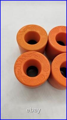 Vintage BDS Skateboard Wheels Dragon Orange New RARE Set Bulldog Skates Vintage BDS Skateboard Wheels Dragon Orange New RARE Set Bulldog Skates