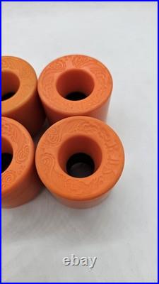Vintage BDS Skateboard Wheels Dragon Orange New RARE Set Bulldog Skates