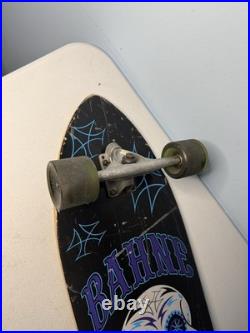 Vintage Bahne 34-1/2 Long Skateboard Day of the Dead Skull Deck 65mm
