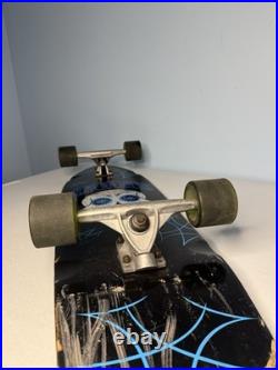Vintage Bahne 34-1/2 Long Skateboard Day of the Dead Skull Deck 65mm