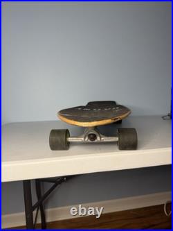 Vintage Bahne 34-1/2 Long Skateboard Day of the Dead Skull Deck 65mm