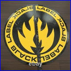 Vintage Black Label Skateboards Sheet Metal Embossed Skate Shop Sign 23.5 Vintage Black Label Skateboards Sheet Metal Embossed Skate Shop Sign 23.5