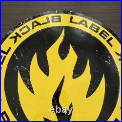 Vintage Black Label Skateboards Sheet Metal Embossed Skate Shop Sign 23.5 Vintage Black Label Skateboards Sheet Metal Embossed Skate Shop Sign 23.5