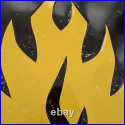 Vintage Black Label Skateboards Sheet Metal Embossed Skate Shop Sign 23.5