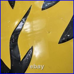 Vintage Black Label Skateboards Sheet Metal Embossed Skate Shop Sign 23.5