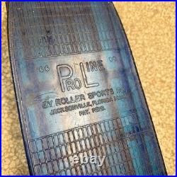 Vintage Blue 1970s Pro Line by Roller Sports Skateboard USA with Stoker Wheels