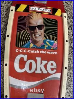 Vintage Coca-Cola Coke Max Headroom Variflex Skateboard 1987 C-C-Catch The Wave Vintage Coca-Cola Coke Max Headroom Variflex Skateboard 1987 C-C-Catch The Wave