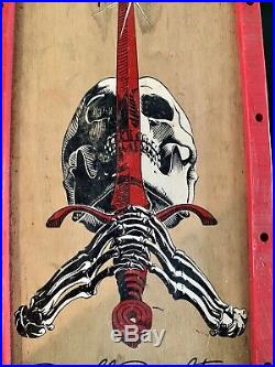 Vintage Complete Powell Peralta Sword & Skull Skateboard 1978 All Original