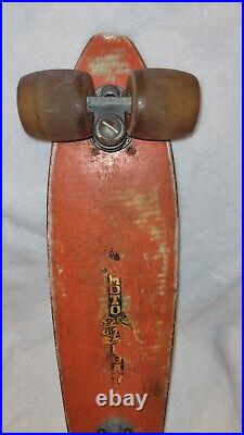 Vintage D&L Products Trickray MOTO BOARD Skateboard Fiberglass Tropical Theme