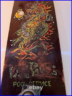 Vintage Dreg's Pool Service Skateboard 35 1/4 Please Read