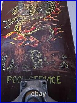 Vintage Dreg's Pool Service Skateboard 35 1/4 Please Read