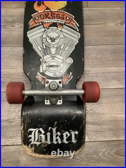 Vintage Dregs Biker Skateboard Longboard RARE With Wheels And Trucks Vintage Dregs Biker Skateboard Longboard RARE With Wheels And Trucks