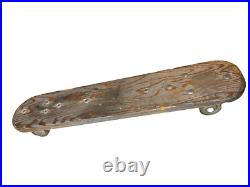 Vintage EARLY 1950s Sidewalk Surfboard Surf Board Wooden Skateboard Metal Wheels